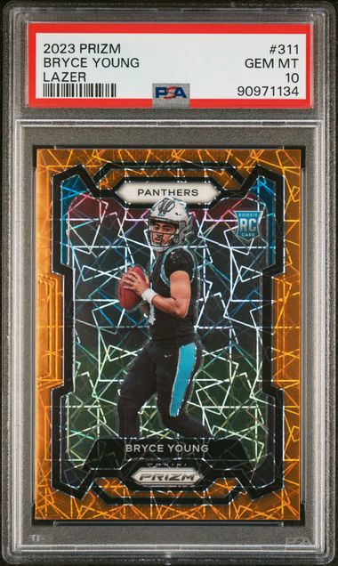 2023 PANINI PRIZM #311 BRYCE YOUNG LAZER PRIZM RC PSA 10